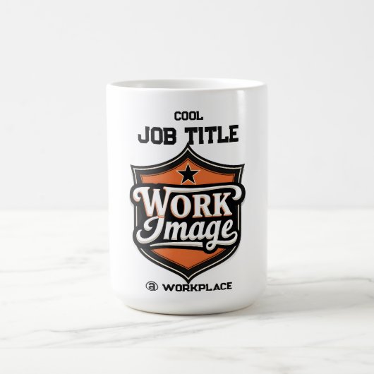 Custom Photo Personalized Job Title & Workplace  Kaffeetasse (Mittel)