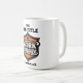 Custom Photo Personalized Job Title & Workplace  Kaffeetasse (VorderseiteRechts)