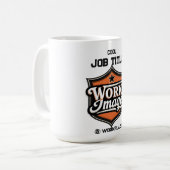 Custom Photo Personalized Job Title & Workplace  Kaffeetasse (Vorderseite Links)