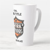 Custom Photo Personalized Job Title & Workplace  Milchtasse (Rechte Ecke)