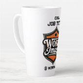 Custom Photo Personalized Job Title & Workplace  Milchtasse (Linke Ecke)
