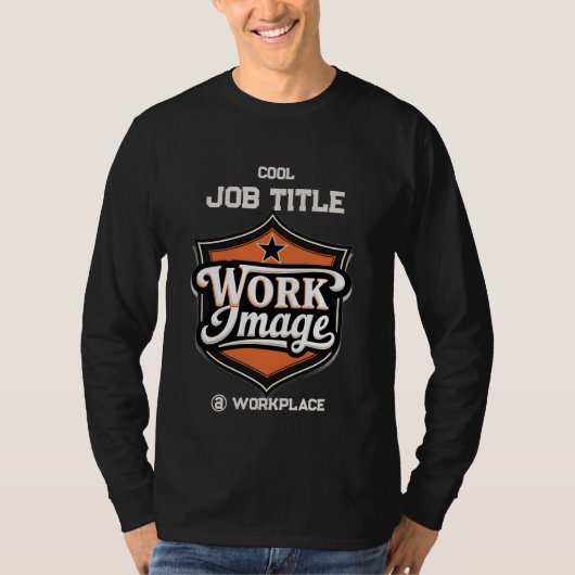 Custom Photo Personalized Job Title & Workplace  T-Shirt (Vorderseite)