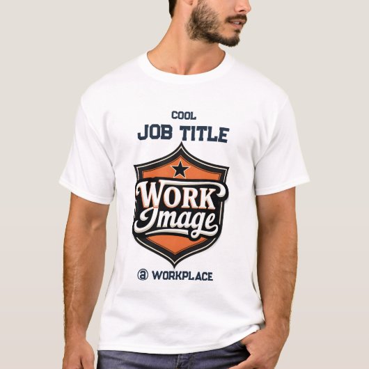 Custom Photo Personalized Job Title & Workplace  T-Shirt (Vorderseite)