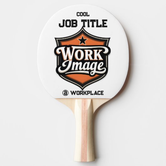 Custom Photo Personalized Job Title & Workplace  Tischtennis Schläger (Vorderseite)