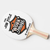 Custom Photo Personalized Job Title & Workplace  Tischtennis Schläger (Seitenansicht)