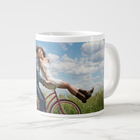 Custom Photo Personalized Jumbo-Tasse (Vorderseite Rechts)