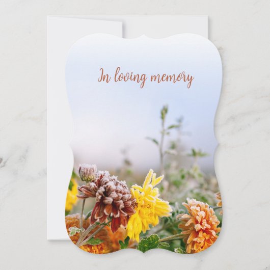 custom photo personalized memorial funeral card einladung (Vorderseite)