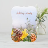 custom photo personalized memorial funeral card einladung (Stehend Vorderseite)