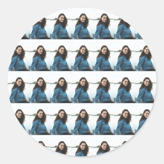 Custom Photo Personalized Runder Aufkleber (Vorderseite)