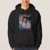 Custom Photo & Personalized Text Graphic Hoodie (Vorderseite)