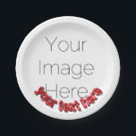 Custom Photo – Personalized text Pappteller<br><div class="desc">Bring personality and fun to your next celebration with this Custom Photo and text Paper Plate! Upload one favorite picture and add your own funky text to create a bold, colorful design that’s sure to make guests smile. Perfect for birthdays, graduations, or any party that needs a personal, playful touch....</div>