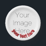 Custom Photo – Personalized text  Pappteller<br><div class="desc">Bring personality and fun to your next celebration with this Custom Photo and text Paper Plate! Upload one favorite picture and add your own funky text to create a bold, colorful design that’s sure to make guests smile. Perfect for birthdays, graduations, or any party that needs a personal, playful touch....</div>