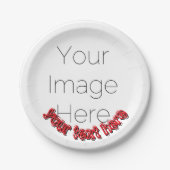 Custom Photo – Personalized text  Pappteller (Vorderseite)
