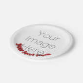 Custom Photo – Personalized text  Pappteller (Schrägansicht)