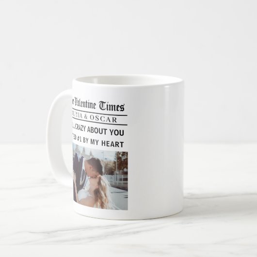 Custom Photo – Personalized “Valentines Times Gift Kaffeetasse (Vorderseite Links)