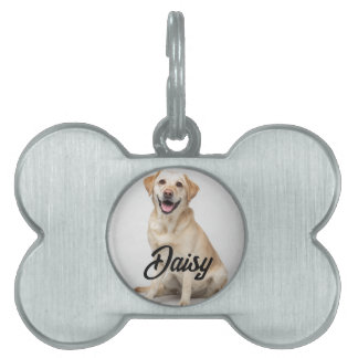 Custom Photo Pet Tag with Name – Framed Design Tiermarke