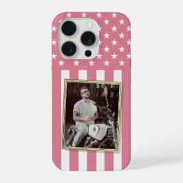Custom Photo Phone Case, USA Flag Patriotic iPhone 15 Pro Hülle