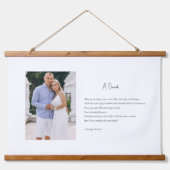 Custom Photo & Poem Script Magnetic Wood Hanging Wandteppich Mit Holzrahmen (Vorne)