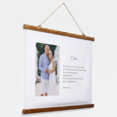 Custom Photo & Poem Script Magnetic Wood Hanging Wandteppich Mit Holzrahmen (Gewinkelt)