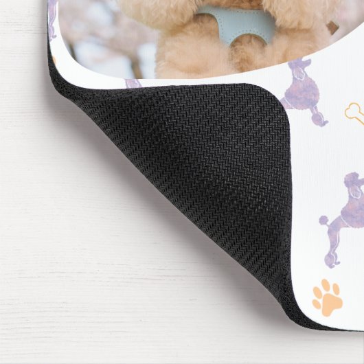 Custom Photo Poodle Lavender Mouse Pad for Dog Mom Mousepad (Ecke)
