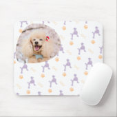 Custom Photo Poodle Lavender Mouse Pad for Dog Mom Mousepad (Mit Mouse)