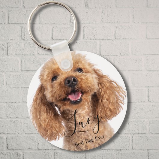 Custom Photo Poodle Personalized Dog Lover Schlüsselanhänger