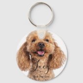 Custom Photo Poodle Personalized Dog Lover Schlüsselanhänger (Vorderseite)