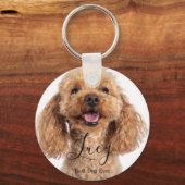 Custom Photo Poodle Personalized Dog Lover Schlüsselanhänger (Vorderseite)
