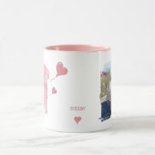 Custom Photo Poodle Valentine Mug with Name Tasse (Zentrum)