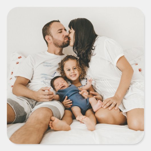 Custom Photo Quadratischer Aufkleber (Vorderseite)