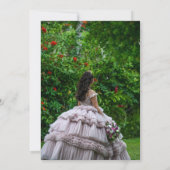 Custom Photo Red Royal Quinceañera Invitation Einladung (Rückseite)