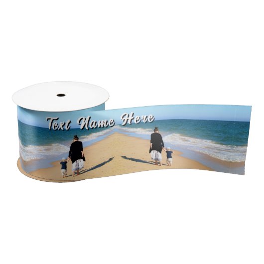 Custom Photo Ribbon Personalized Text Satinband (Spule)