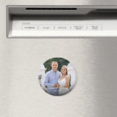Custom Photo Romantic Keepsake with Names & Date Magnet (In Situ (Geschirrspüler))
