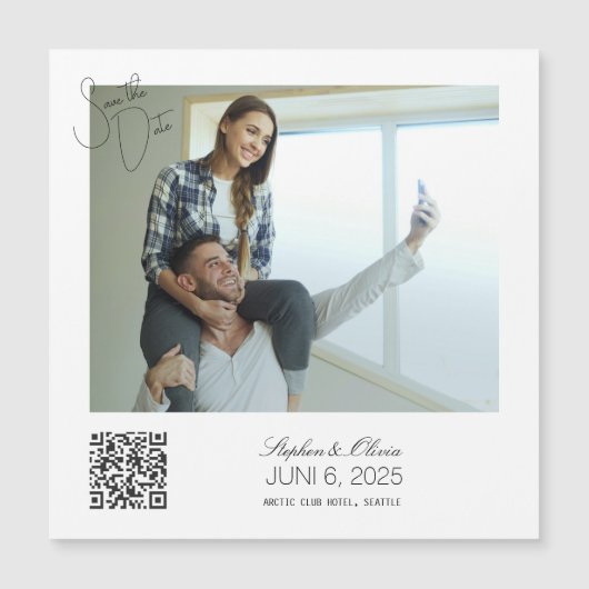 Custom Photo Save the Date Wedding magnet (Vorderseite)