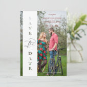 Custom Photo Script Cut Paper Effect Wedding (Stehend Vorderseite)