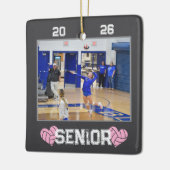 Custom Photo Senior Year Volleyball Keramikornament (Links)
