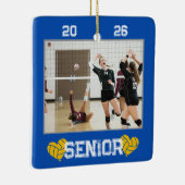 Custom Photo Senior Year Volleyball Keramikornament (Rechts)