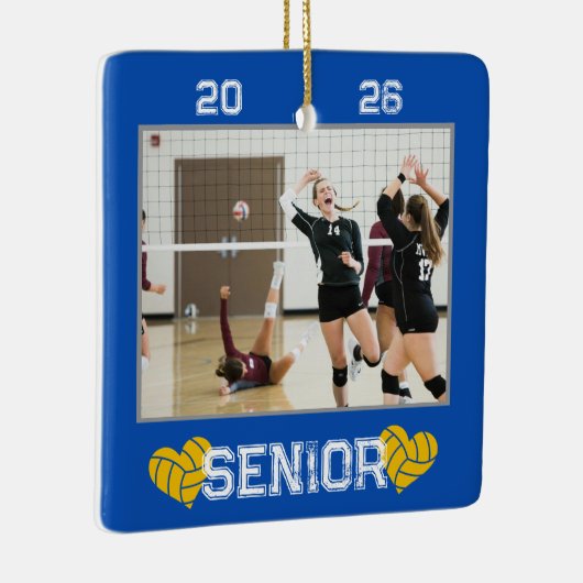 Custom Photo Senior Year Volleyball  Keramikornament (Rechts)