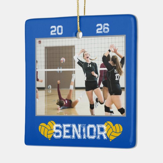 Custom Photo Senior Year Volleyball  Keramikornament (Links)