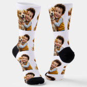 Custom Photo Simple Personalized Golfer Driver Socken (Gewinkelt)