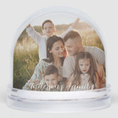 Custom Photo Snow Globe Personalized Christmas  Schneekugeln (Vorderseite)