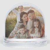 Custom Photo Snow Globe Personalized Christmas  Schneekugeln (Rückseite)