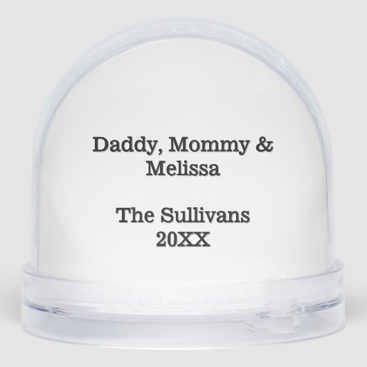 Custom Photo Snow Globe Schneekugeln (Rückseite)