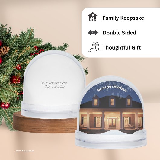 Custom Photo Snow Globe with House Keepsake Gift Schneekugeln