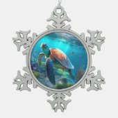 Custom Photo Snowflake Framed Ornament for Holiday (Vorderseite)