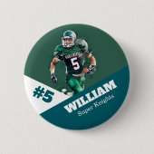 Custom photo sports button / pin football (Vorderseite)