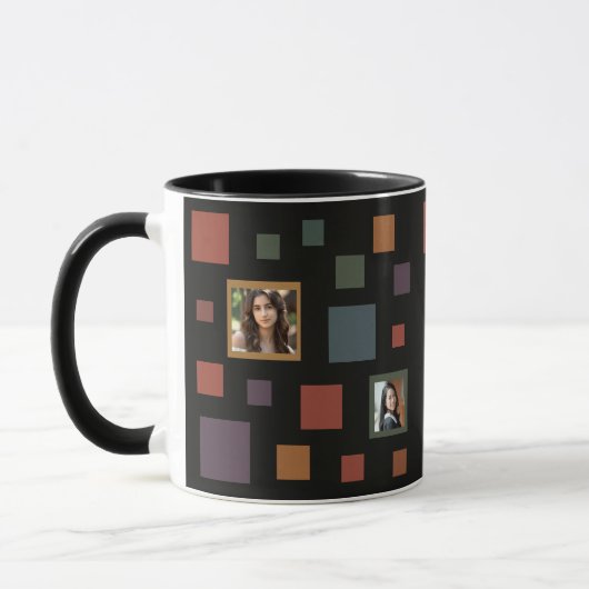 Custom Photo Squares Tasse (Links)