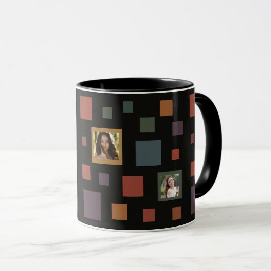 Custom Photo Squares Tasse (VorderseiteRechts)