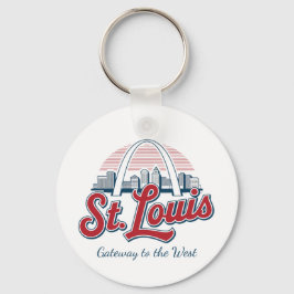Custom Photo & St. Louis Gateway Arch Slogan Schlüsselanhänger
