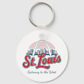 Custom Photo & St. Louis Gateway Arch Slogan Schlüsselanhänger